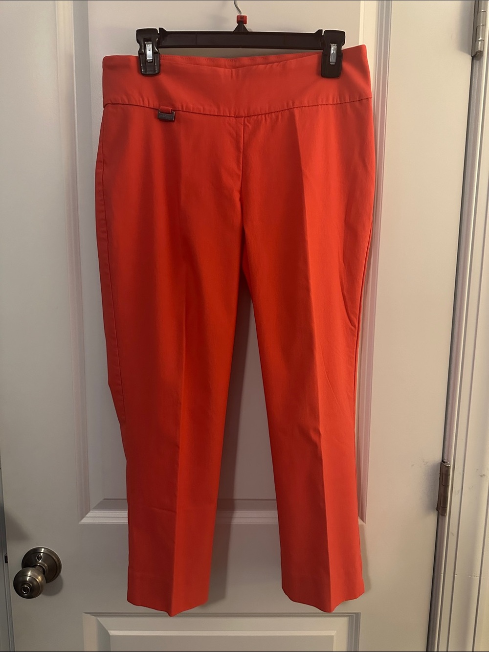 Peck & Peck Orange Cropped Slim Ankle Pants